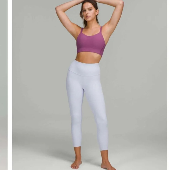 Lululemon Align Double Lined High Rise Legging Pant 21" Pastel Blue Size 4 - Picture 2 of 8